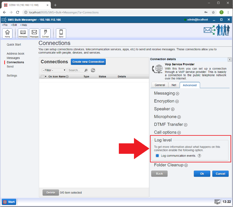 logging settings