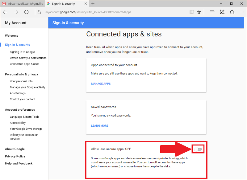 allowing less secure apps
