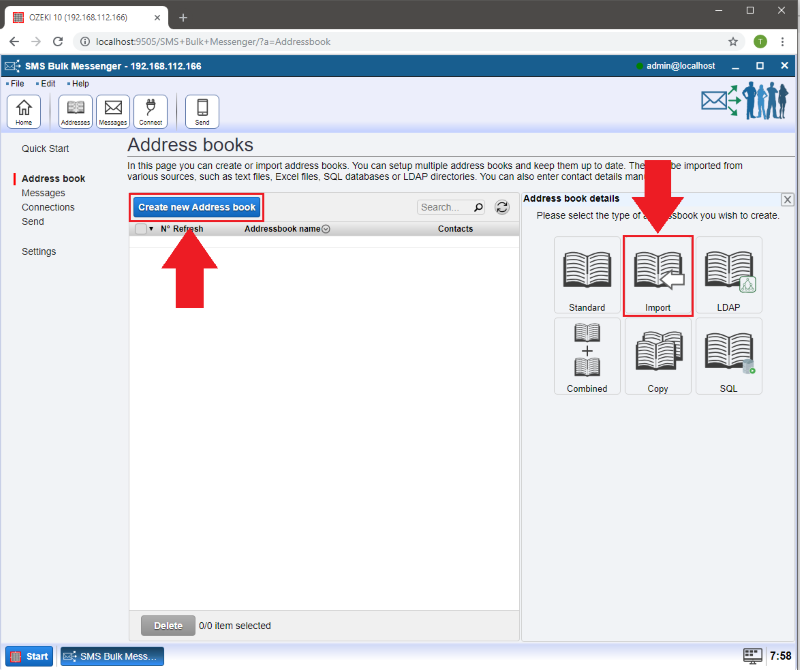 import address book