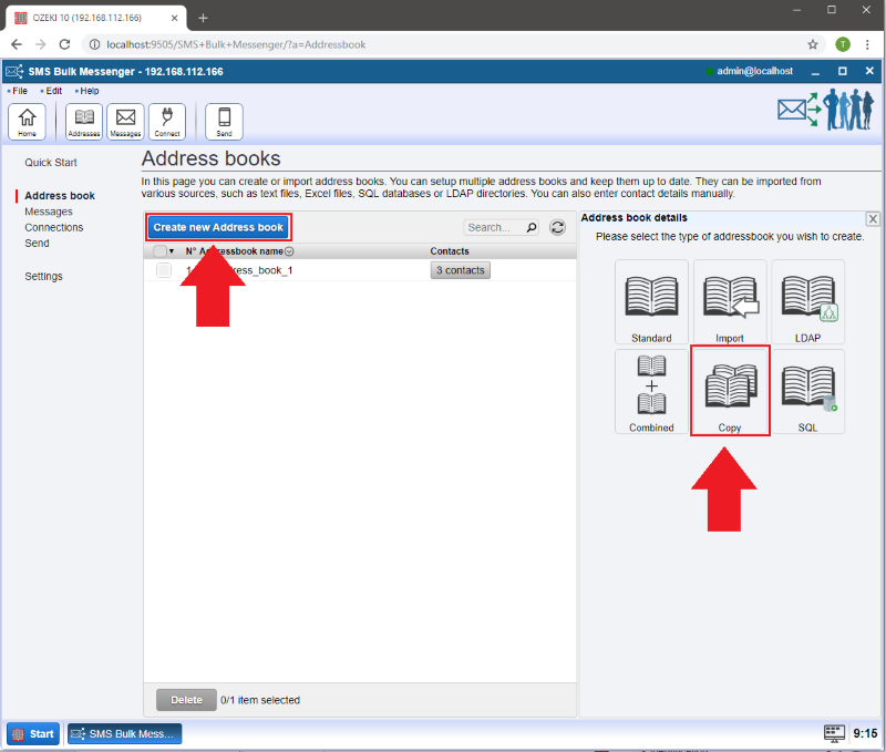 copying an address book