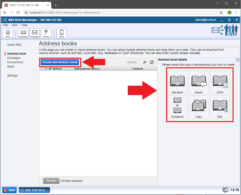 create new address book