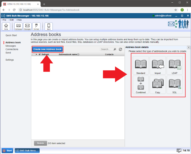 creating a new address book